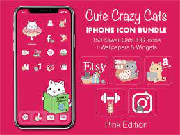 Cute Pink Ios Icons Kawaii Cats Icon