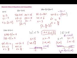 Absolute Value In Equations And