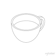 Coffee Cup Icon Isometric 3d Style