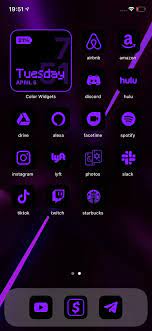 App Icons Neon Purple Lilac Light