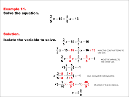 Math Example Solving Equations