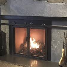 Barn Door Fireplace Glass Door