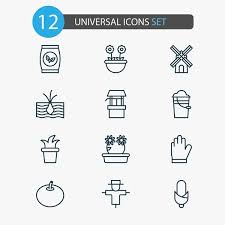Cleaning Apartment Icons Stock Photos