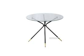 Kora 110 Glass Top Dining Table Black