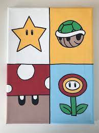Mario Bros Icon Acrylic Painting