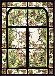 Bfc1631 Art Nouveau Winter Stained Glass