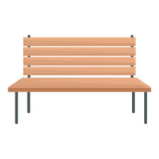 Metal Wood Bench Icon Cartoon Vector