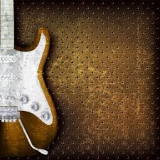 Electric Guitar Abstract Grunge Brown