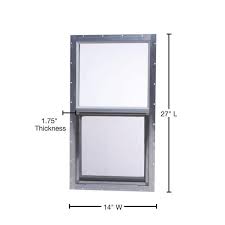 Single Hung Window 14 In X 27 In Mobile Home Insect Screen Aluminum Gray