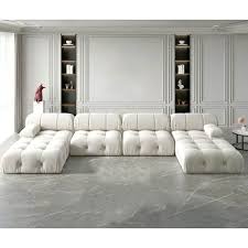 Velvet U Shaped Sectional Sofa