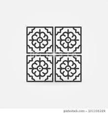 Modern Ceramic Tiles Vector Thin Line
