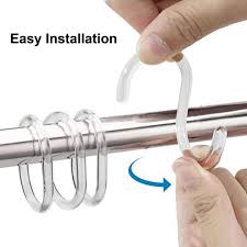 Plastic Shower Curtain Rings Hooks