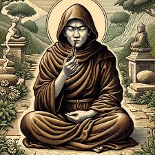 Smoking Monk Icon Meditation