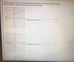 Solved Give The Equation Of Each Line