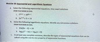 Exponential Land Logarithmic Equations