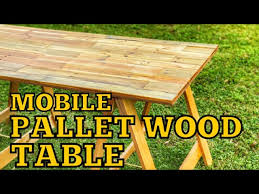 Diy Mobile Pallet Wood Farmhouse Table