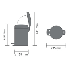 Newicon Pedal Bin 3 Litre White