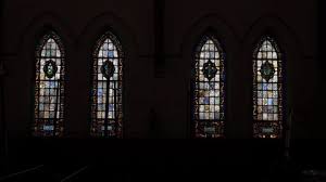 Church Stained Glass Window Stock