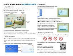 Cabus Balance Quick Start Guide