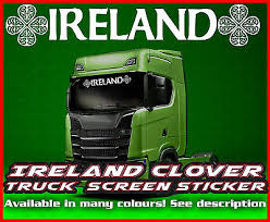 Ireland Lorry Truck Wind Screen Sticker