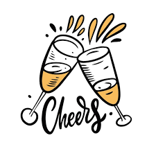 Cheers Champagne Hand Drawn Lettering