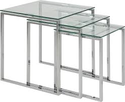 Katrina Nest Of Tables Glass Top Metal