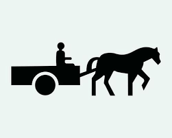Horse Wagon Icon Horsedrawn Carriage
