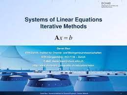 Linear Equations Iterative Methods