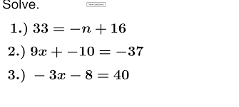 Solving Two Step Equation Geogebra