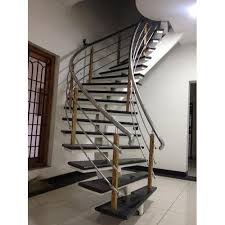 stainless steel stringer staircase at