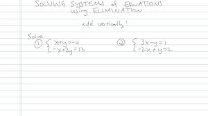 Solving Systems Of Equations Using