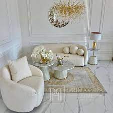 Living Room Beige Boucle Miami