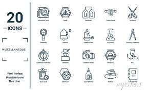 Miscellaneous Linear Icon Set Includes