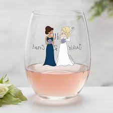Bridal Party Personalized Stemless Wine