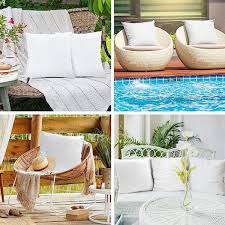 24 In X 24 In Outdoor Pillow Inserts Waterproof Decorative Throw Pillows Insert Square Pillow Form Set Of 2