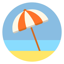 Beach Umbrella Round Icon Sun Shade Symbol