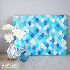 Mermaid Fish Scales Papercraft Wall Art Diy