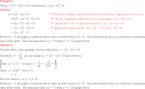 Lesson 3 Problems Quadratic Functions