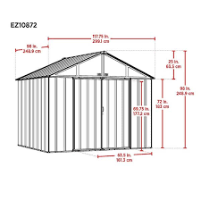 Ezee Galvanized Steel High Gable Shed