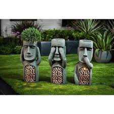 Easter Island Solar Garden Statues
