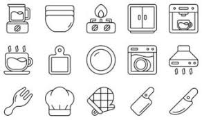 Kitchen Cabinet Icon Vector Art Icons