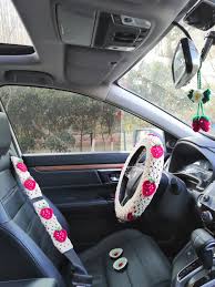Strawberry Crochet Car Steering Wheel