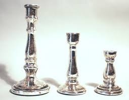 Mercury Glass Candlesticks Meltons