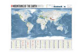 Mountains Of The Earth World Map