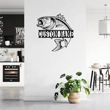 Custom Name Sea Bass Fish Wall Decor