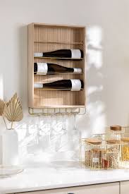 Wall Mounted Wine Rack For 4 Bottles