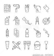 Painting Tools Art Icons Paint Brush