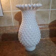 Vintage Fenton White Hobnail Milk Glass