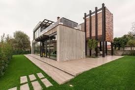 Modern Concrete Block House With Wooden