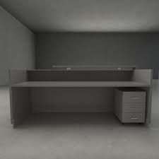 Lunar Reception Desk With Grey Panel